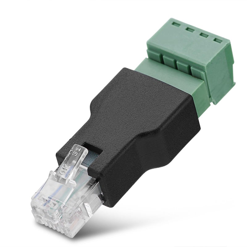 Zerone RJ11 Screw Terminal Adaptor, EIA/TIA 568B Wiring Standard, Shields Outside Electromagnetic Signal Interference, Compatible with Modem, 1 Pack - Image 1